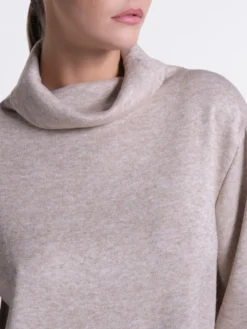 Feinstrick Hausanzug LOUNGE No. 5 Beige Viscosemix Von Verdiani -Pink Zebra hausanzug viscose feinstrick beige 8808 loungewear verdiani 3