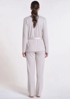 Hausanzug LOUNGE No. 6 Wollweiß Viscosemix Von Verdiani -Pink Zebra hausanzug viscose strick beige 8800 loungewear verdiani 2