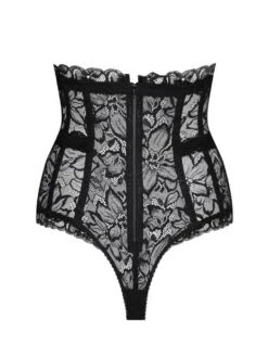 Taillen-Slip GILIAN CARMEN Schwarz Von Cadolle -Pink Zebra hoher slip carmen r ckseite cadolle