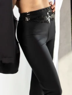 Leggings Hose LAON Schwarz Von RCrescentini Notre Dame -Pink Zebra hose satin laon schwarz notredame rcrescentini 3 1