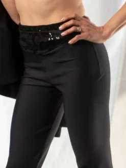 Leggings Hose LAON Schwarz Von RCrescentini Notre Dame -Pink Zebra hose satin laon schwarz notredame rcrescentini 4