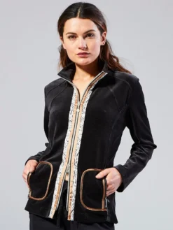 Nicki Hausanzug SKY LODGE Schwarz Von Fürstenberg -Pink Zebra jacke nicki schwarz 52527435 sky lodge fuerstenberg 1 1 1