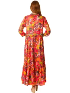 Strandkleid Mit Seide KATE Rot-bunt Von Laetitia Beachwear -Pink Zebra kaftan rk141 09pesca laetitia beachwear 3