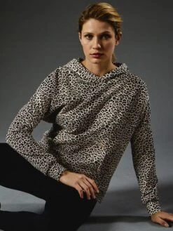 Pullover SABBIA Mit Leo-Print Von Fürstenberg 6 Pullover SABBIA Mit Leo-Print Von Fürstenberg -Pink Zebra kaputzenpulli baumwolle sabbia 51326036 fuerstenberg kopie 1