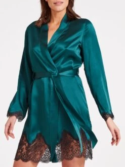 Seide Kimono TOI MON AMOUR Von Aubade -Pink Zebra kimono gr n spitze seide toi mon amour qs65 emeraude aubade 2 1