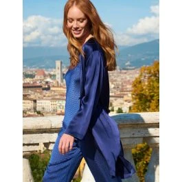 100% Seide Morgenmantel CLASSICO Von Luna Di Seta 3 100% Seide Morgenmantel CLASSICO Von Luna Di Seta