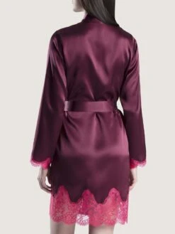 Seide Kimono SOIE D´AMOUR Mit Spitze Aubade 19 Seide Kimono SOIE D´AMOUR Mit Spitze Aubade -Pink Zebra kimono seide beere ms65 soie d amour aubade 2 1