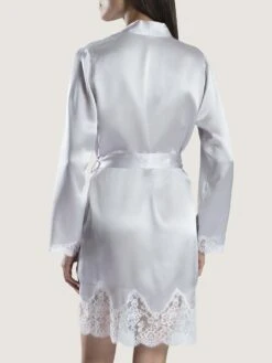 Seide Kimono SOIE D´AMOUR Mit Spitze Aubade 23 Seide Kimono SOIE D´AMOUR Mit Spitze Aubade -Pink Zebra kimono seide silber ms65 soie d amour aubade 2 1