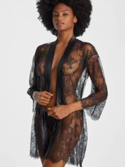 Kimono HISTOIRE D'UN SOIR Von Aubade 11 Kimono HISTOIRE D'UN SOIR Von Aubade -Pink Zebra kimono spitze rz65 schwarz histoire soir aubade 3