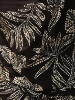 Tunikakleid Kurz LEAVES Schwarz-weiß Von Fiori Di Chiara -Pink Zebra kleid blaetter print nero 302 17 chiara fiorini 3