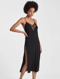 Langes Negligé LAZY DAYS Mit Modal Und Seide Von Aubade -Pink Zebra kleid lang schwart rl45 lazy days aubade 3 1