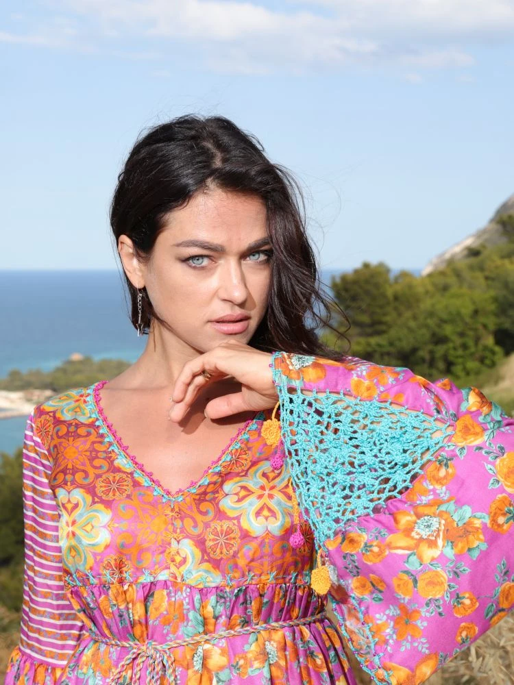 Strandkleid Mit Seide NARCISO LILLA Von Laetitia Beachwear 8 Strandkleid Mit Seide NARCISO LILLA Von Laetitia Beachwear – Bild 6