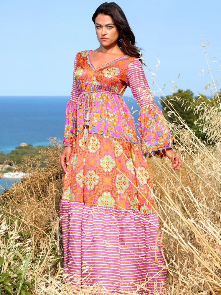 Strandkleid Mit Seide NARCISO LILLA Von Laetitia Beachwear 4 Strandkleid Mit Seide NARCISO LILLA Von Laetitia Beachwear – Bild 2