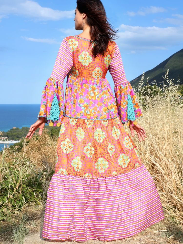 Strandkleid Mit Seide NARCISO LILLA Von Laetitia Beachwear 6 Strandkleid Mit Seide NARCISO LILLA Von Laetitia Beachwear – Bild 4