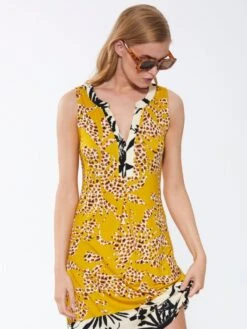 Strandkleid SANTORINI Mais-bunt Von Fürstenberg -Pink Zebra kleid mais bunt 278 30384 fuerstenberg 2