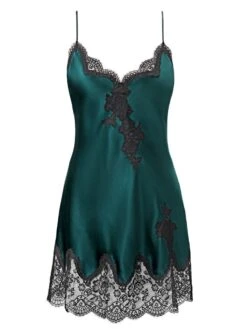 Seide Negligé TOI MON AMOUR Uni Farben Von Aubade -Pink Zebra kleidchen gr n spitze seide toi mon amour qs40 emeraude aubade 1 1 1