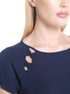 Modal Sommer-Schlafanzug WKND No. 18 Dunkelblau Von Verdiani -Pink Zebra kurz pyjama 3923 dunkelblau verdiani woman 3