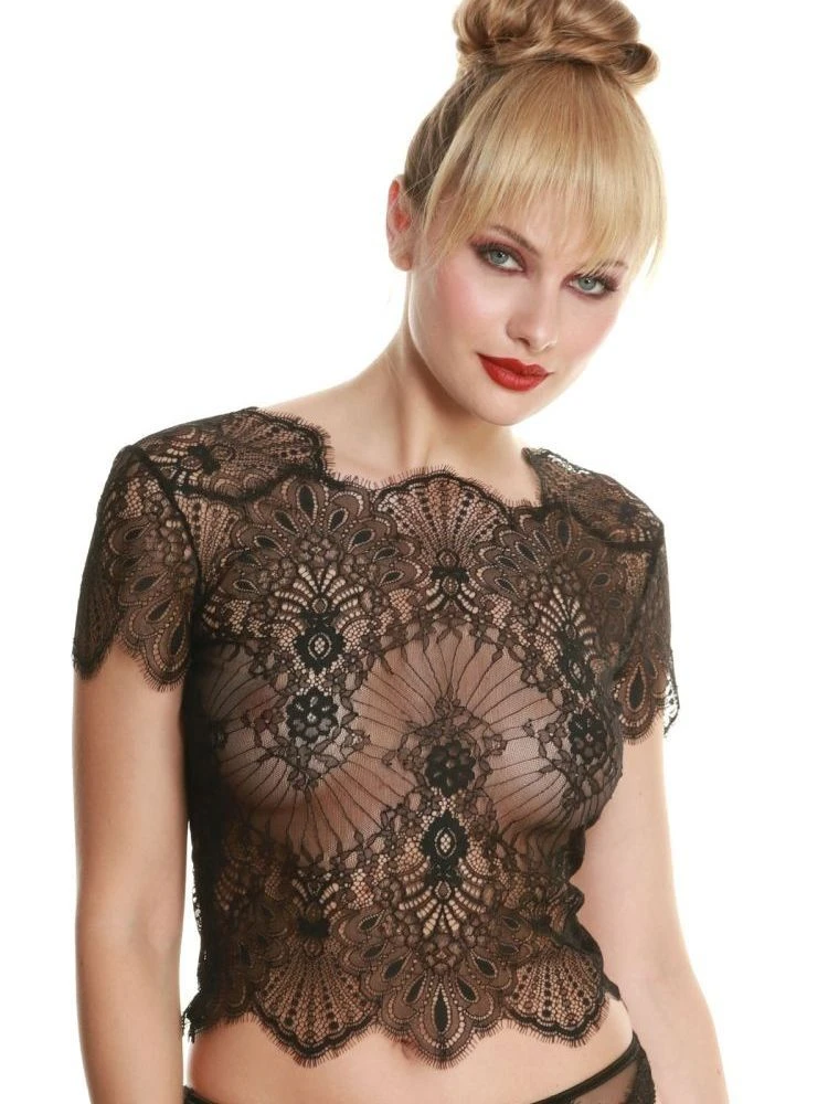 Spitze Kurzarm Top Von Prelude Milano 10 Spitze Kurzarm Top Von Prelude Milano – Bild 8