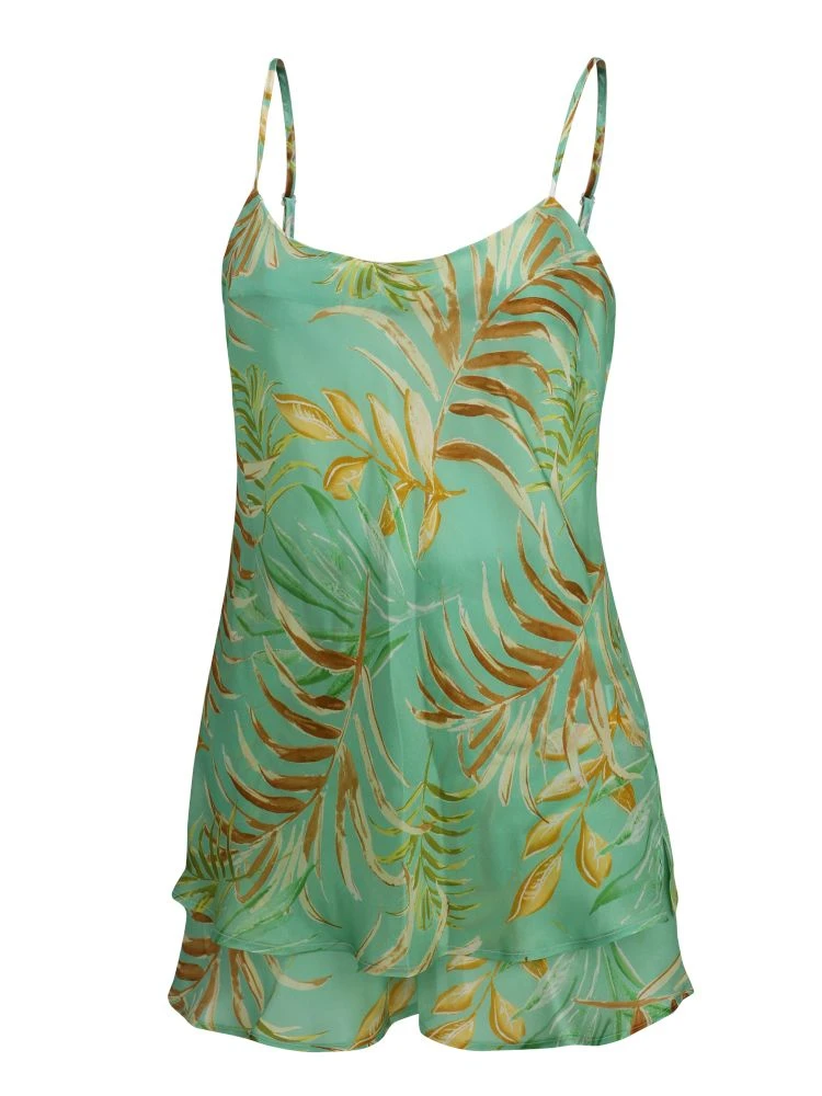 100% Seide Kurzpyjama LEANDRA In Apricot Oder Grün Von Eva B. Bitzer 7 100% Seide Kurzpyjama LEANDRA In Apricot Oder Grün Von Eva B. Bitzer – Bild 5