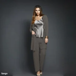 Baumwollmix Morgenmantel CASUAL Kuschelig Von Gattina -Pink Zebra kuschel baumwolle kollektion gattina fango 3