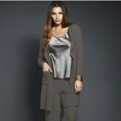 Baumwollmix Morgenmantel CASUAL Warm Von Gattina