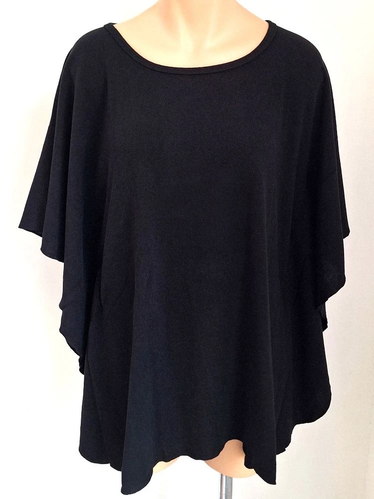 Kuschel-Baumwolle Poncho / Bigshirt CASUAL Von GATTINA 6 Kuschel-Baumwolle Poncho / Bigshirt CASUAL Von GATTINA – Bild 4