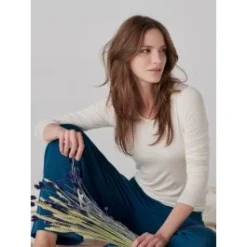 Langarmshirt Von Oscalito Mit Modal, Kaschmir Und Seide