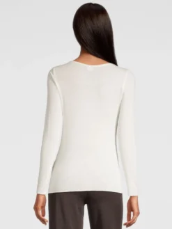 Langarmshirt Von Oscalito Mit Modal Und Kaschmir -Pink Zebra langarm shirt kaschmir modal 1481 creme weiss oscalito 3 1