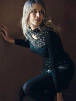 Merinowolle Seide STEHKRAGEN SHIRT Calais Spitze Von Artimaglia -Pink Zebra langarm shirt schwarz 83104 nero artimaglia 2 1