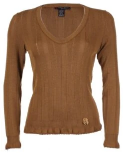 Merinowolle Seide LANGARM SHIRT Breite Rippe Von Artimaglia -Pink Zebra langarm shirt wolle seide 76404 cognac artimaglia 1