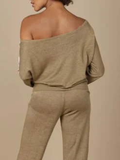 Leinen Pullover GLORIA No. 2 Mit Spitze Von Marjolaine -Pink Zebra leinen pullover gloria 9glo0501 bronze naturel marjolaine 2 1