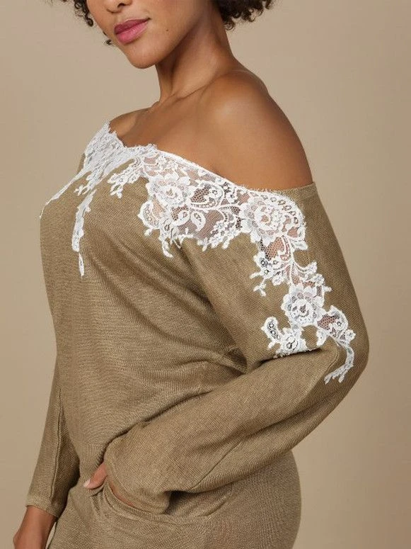 Leinen Pullover GLORIA No. 2 Spitze Von Marjolaine 6 Leinen Pullover GLORIA No. 2 Spitze Von Marjolaine – Bild 4