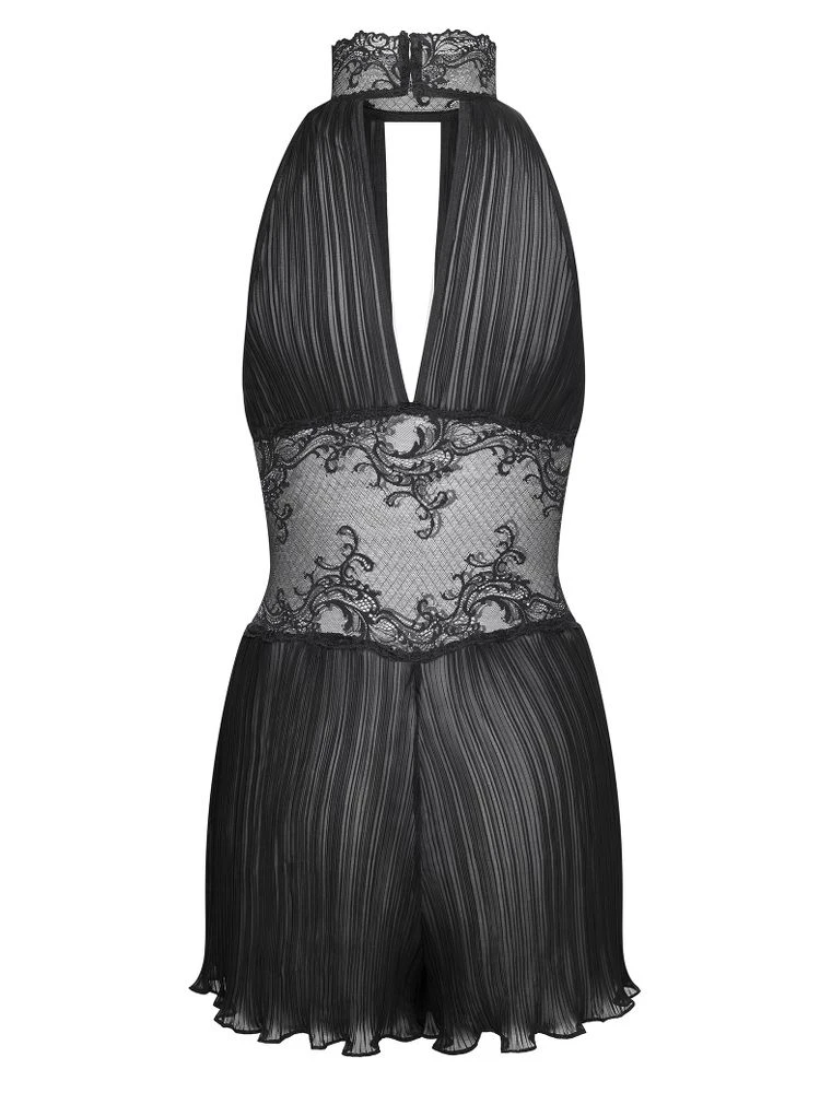 Lingerie Kleid Combishort Mozart Plissee Schwarz Von Cadolle 6 Lingerie Kleid Combishort Mozart Plissee Schwarz Von Cadolle – Bild 4