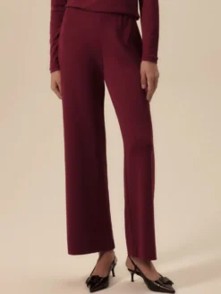 Merino Wolle-Seide LOUNGEWEAR HOSE Von Oscalito -Pink Zebra loungewear hose 5681 670 sangria oscalito