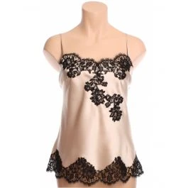 Seide Seidentop FLAVIA Mit Caudry Spitze Von Marjolaine 3 Seide Seidentop FLAVIA Mit Caudry Spitze Von Marjolaine