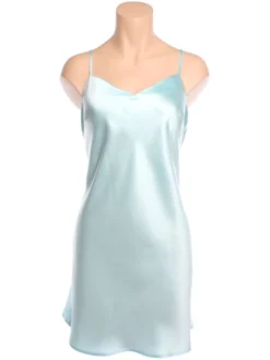 100% Seidennachthemd GLYCINE Uni Von Marjolaine -Pink Zebra marjolaine seide nachthemd glycine 3gly0101 hellblau 4 1