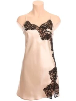 Neglige FLAVIA Kurz Seide Mit Spitze Von Marjolaine -Pink Zebra marjolaine seide neglige flavia kurz 3fla0101 sand schwarz 1 1