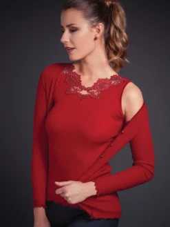 Merinowolle-Seide TOP Gerippt Von Artimaglia 10 Merinowolle-Seide TOP Gerippt Von Artimaglia -Pink Zebra merino wolle seide top 20505 rot artimaglia