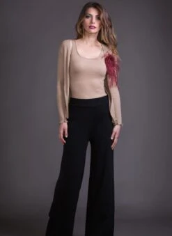 Merinowolle-Seide CAMISOLE TOP Gerippt Von Artimaglia -Pink Zebra merino wolle seide top 43902 43804 sand artimaglia 5