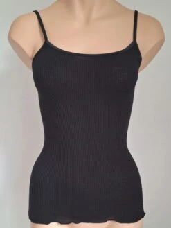 Merinowolle-Seide SPAGHETTI-TOP Gerippt Von Artimaglia 17 Merinowolle-Seide SPAGHETTI-TOP Gerippt Von Artimaglia -Pink Zebra merinowolle seide spaghetti top schwarz 7031 43901 artimaglia