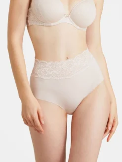 Hoher Slip SWEETESSENCE IK Laser Cut Von Aubade -Pink Zebra microfaser dessous ik24 skin 2 sweetessence aubade