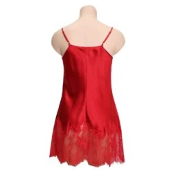 Seide Mini Combinette CHANTAGE Spitze Von Marjolaine -Pink Zebra mini combinette chantage 301 rot marjolaine ruecken 1