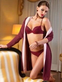 Titelseite -Pink Zebra modal hausmantel syngonium bordeaux cotton club 1