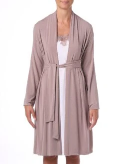 Morgenmantel Kurz CORINNE Modal Von Imec -Pink Zebra modal kimono corinne taupe 69987 imec 1