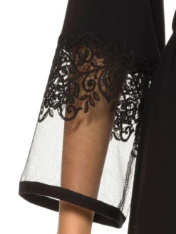 Modal Morgenmantel RITA Schwarz Von Ritratti -Pink Zebra modal morgenmantel rita 71782 schwarz ritratti 3