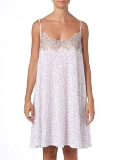 Nachthemd CECILIA Weiß-taupe Mit Modal Von Imec -Pink Zebra modal nachthemd cecilia weiss taupe 70006 imec 2 1