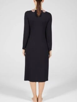 Modal Langarm Nachtkleid Wadenlang Schwarz-rosa Von Verdiani 9 Modal Langarm Nachtkleid Wadenlang Schwarz-rosa Von Verdiani -Pink Zebra modal nachtkleid lang schwarz 4607 verdiani donna 2 1