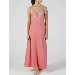 Modal Neglige Mit Spitze Lang CORALLO Pink Von Verdiani 3 Modal Neglige Mit Spitze Lang CORALLO Pink Von Verdiani