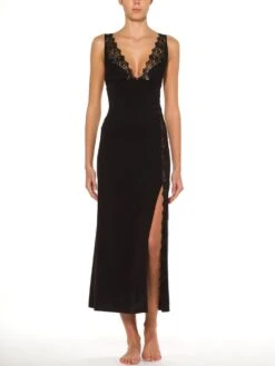 Modal Neglige RITA Schwarz Lang Von Ritratti -Pink Zebra modal neglige rita 71781 schwarz ritratti 3 1