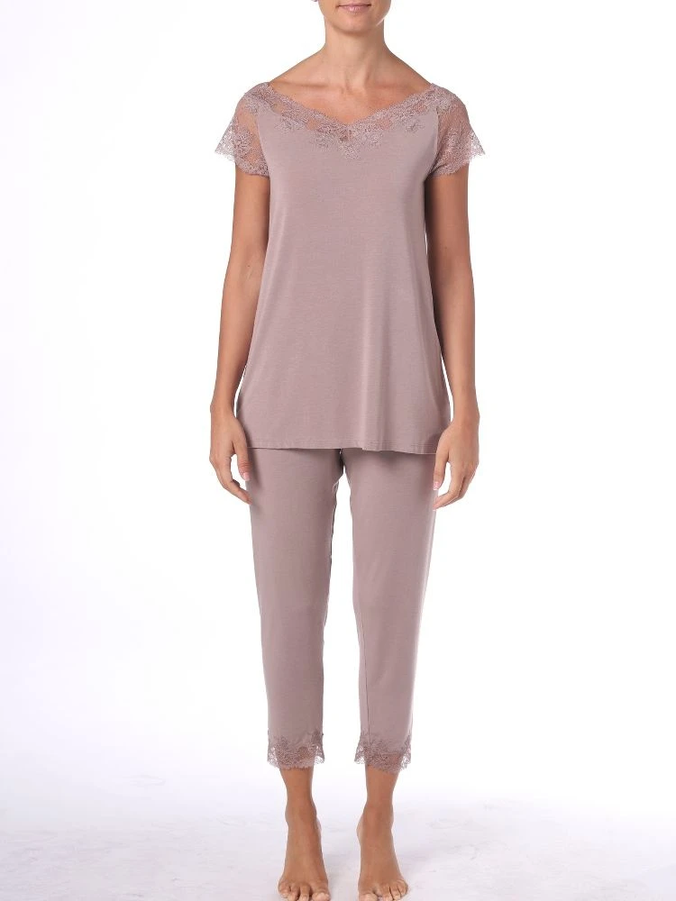 Pyjama COLETTE Taupe Mit Modal Von Imec 6 Pyjama COLETTE Taupe Mit Modal Von Imec – Bild 4